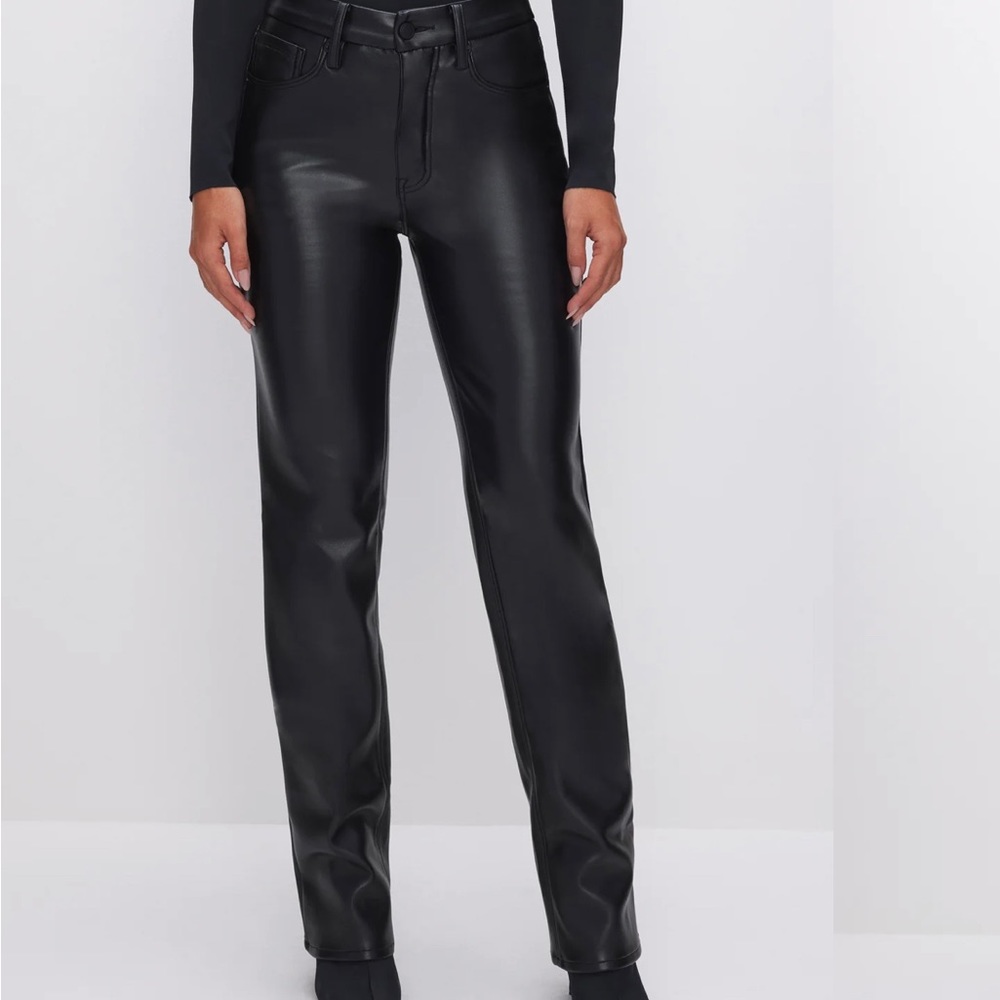 Black Feaux Leather Pants